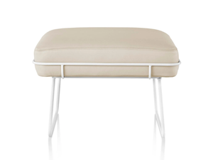 WIREFRAME - Upholstered leather footstool _ Herman Miller